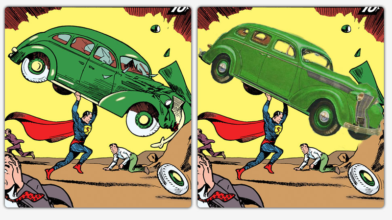 Illustration for article titled What Car Is Superman Trashing On The Action Comics No. 1 Cover?